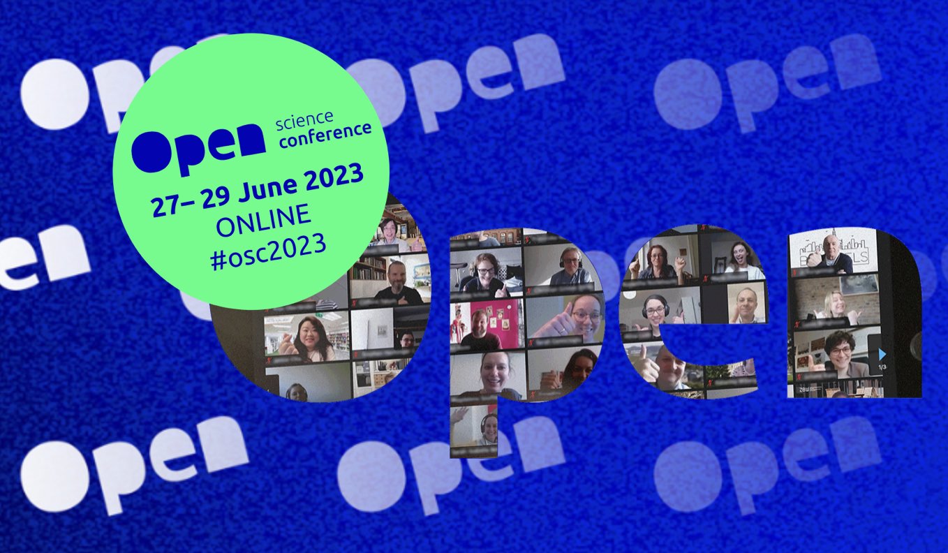 Images of the Open Science participants joining online.